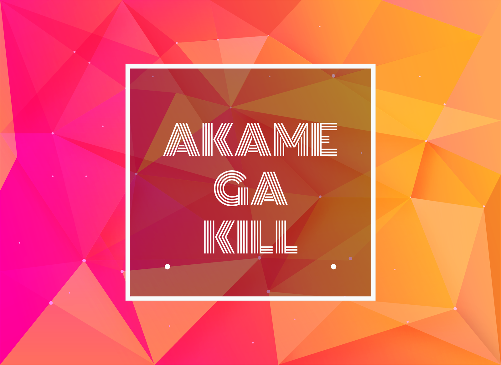 Typed in "Akame ga Kill" on gradient low poly background